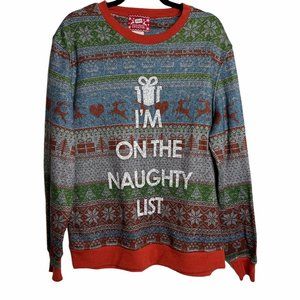 Holiday Ugly Christmas Sweater On The Naughty List